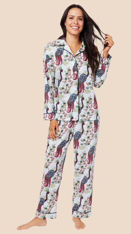 Peacock Tropicale Luxe Pima Pajama